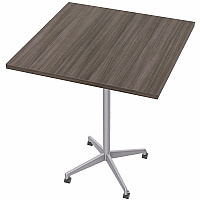 SpecialT Special-T ZIA Series Hospitality Tables Collection Square Top - Powder Coated X-shaped Base - Mid-Century Modern Style x 42" Table Top Width x 42" Table Top Depth - 42" Height - Hospitality, Office - Assembly Required - Gray Driftwo (ZIAH52MSGD6)