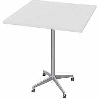 SpecialT Special-T ZIA Series Hospitality Tables Collection Square Top - Powder Coated X-shaped Base - Mid-Century Modern Style x 36" Table Top Width x 36" Table Top Depth - 42" Height - Hospitality, Office - Assembly Required - White - High (ZIAH49MSWH6)