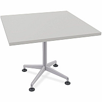 SpecialT Special-T ZIA Series Hospitality Tables Collection Square Top - Powder Coated X-shaped Base - Mid-Century Modern Style x 42" Table Top Width x 42" Table Top Depth - 29" Height - Hospitality, Office - Assembly Required - Gray - High  (ZIAH08MSGR8)