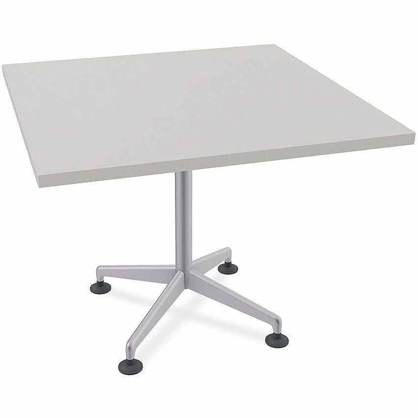 SpecialT Special-T ZIA Series Hospitality Tables Collection Square Top - Powder Coated X-shaped Base - Mid-Century Modern Style x 42" Table Top Width x 42" Table Top Depth - 29" Height - Hospitality, Office - Assembly Required - Gray - High  (ZIAH08MSGR8)