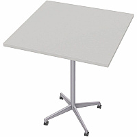 SpecialT Special-T ZIA Series Hospitality Tables Collection Square Top - Powder Coated X-shaped Base - Mid-Century Modern Style x 42" Table Top Width x 42" Table Top Depth - 42" Height - Hospitality, Office - Assembly Required - Gray - High  (ZIAH52MSGR6)