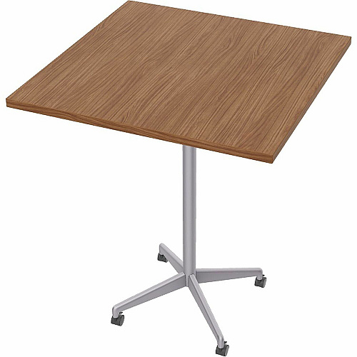SpecialT Special-T ZIA Series Hospitality Tables Collection Square Top - Powder Coated X-shaped Base - Mid-Century Modern Style x 42" Table Top Width x 42" Table Top Depth - 42" Height - Hospitality, Office - Assembly Required - Walnut - Hig (ZIAH52MSWA6)