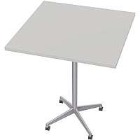SpecialT Special-T ZIA Series Hospitality Tables Collection Square Top - Powder Coated X-shaped Base - Mid-Century Modern Style x 36" Table Top Width x 36" Table Top Depth - 42" Height - Hospitality, Office - Assembly Required - Gray - High  (ZIAH49MSGR6)