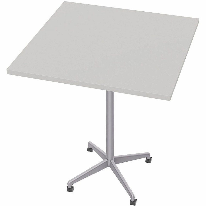 SpecialT Special-T ZIA Series Hospitality Tables Collection Square Top - Powder Coated X-shaped Base - Mid-Century Modern Style x 36" Table Top Width x 36" Table Top Depth - 42" Height - Hospitality, Office - Assembly Required - Gray - High  (ZIAH49MSGR6)