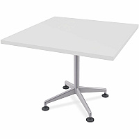 SpecialT Special-T ZIA Series Hospitality Tables Collection Square Top - Powder Coated X-shaped Base - Mid-Century Modern Style x 36" Table Top Width x 36" Table Top Depth - 29" Height - Hospitality, Office - Assembly Required - White - High (ZIAH07MSWH8)