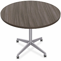 SpecialT Special-T ZIA Series Hospitality Tables Collection Round Top - Powder Coated X-shaped Base - Mid-Century Modern Style x 36" Table Top Diameter - 29" Height - Hospitality, Office - Assembly Required - Gray Driftwood - High Pressure L (ZIAH39MSGD6)