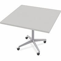 SpecialT Special-T ZIA Series Hospitality Tables Collection Square Top - Powder Coated X-shaped Base - Mid-Century Modern Style x 36" Table Top Width x 36" Table Top Depth - 29" Height - Hospitality, Office - Assembly Required - Gray - High  (ZIAH37MSGR6)