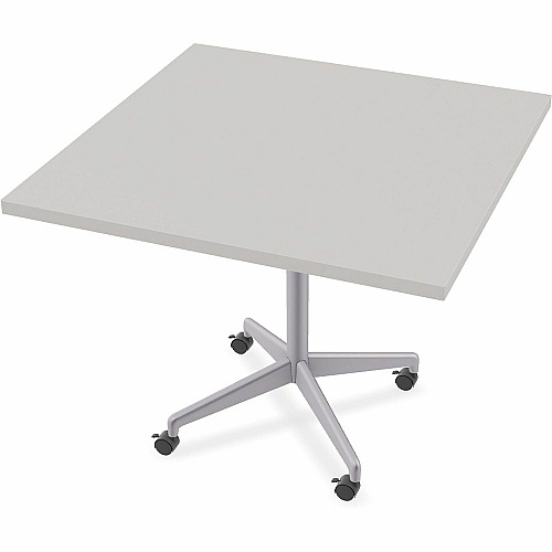 SpecialT Special-T ZIA Series Hospitality Tables Collection Square Top - Powder Coated X-shaped Base - Mid-Century Modern Style x 36" Table Top Width x 36" Table Top Depth - 29" Height - Hospitality, Office - Assembly Required - Gray - High  (ZIAH37MSGR6)