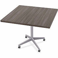 SpecialT Special-T ZIA Series Hospitality Tables Collection Square Top - Powder Coated X-shaped Base - Mid-Century Modern Style x 42" Table Top Width x 42" Table Top Depth - 29" Height - Hospitality, Office - Assembly Required - Gray Driftwo (ZIAH40MSGD6)