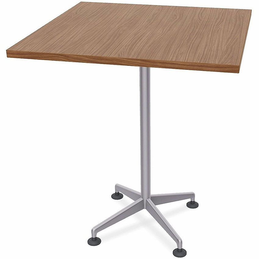 SpecialT Special-T ZIA Series Hospitality Tables Collection Square Top - Powder Coated X-shaped Base - Mid-Century Modern Style x 36" Table Top Width x 36" Table Top Depth - 42" Height - Hospitality, Office - Assembly Required - Walnut - Hig (ZIAH27MSWA8)