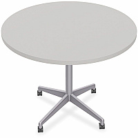 SpecialT Special-T ZIA Series Hospitality Tables Collection Round Top - Powder Coated X-shaped Base - Mid-Century Modern Style x 36" Table Top Diameter - 29" Height - Hospitality, Office - Assembly Required - Gray - High Pressure Laminate (H (ZIAH39MSGR6)