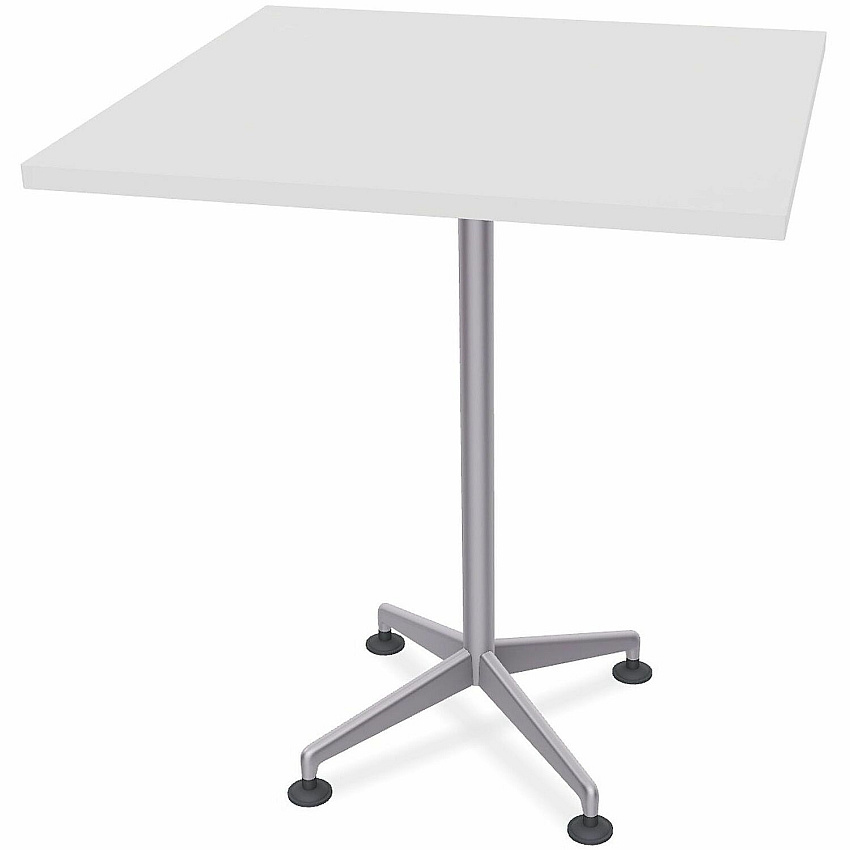 SpecialT Special-T ZIA Series Hospitality Tables Collection Square Top - Powder Coated X-shaped Base - Mid-Century Modern Style x 36" Table Top Width x 36" Table Top Depth - 42" Height - Hospitality, Office - Assembly Required - White - High (ZIAH27MSWH8)