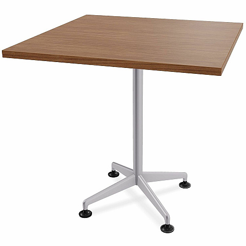 SpecialT Special-T ZIA Series Hospitality Tables Collection Square Top - Powder Coated X-shaped Base - Mid-Century Modern Style x 36" Table Top Width x 36" Table Top Depth - 36" Height - Hospitality, Office - Assembly Required - Walnut - Hig (ZIAH19MSWA8)