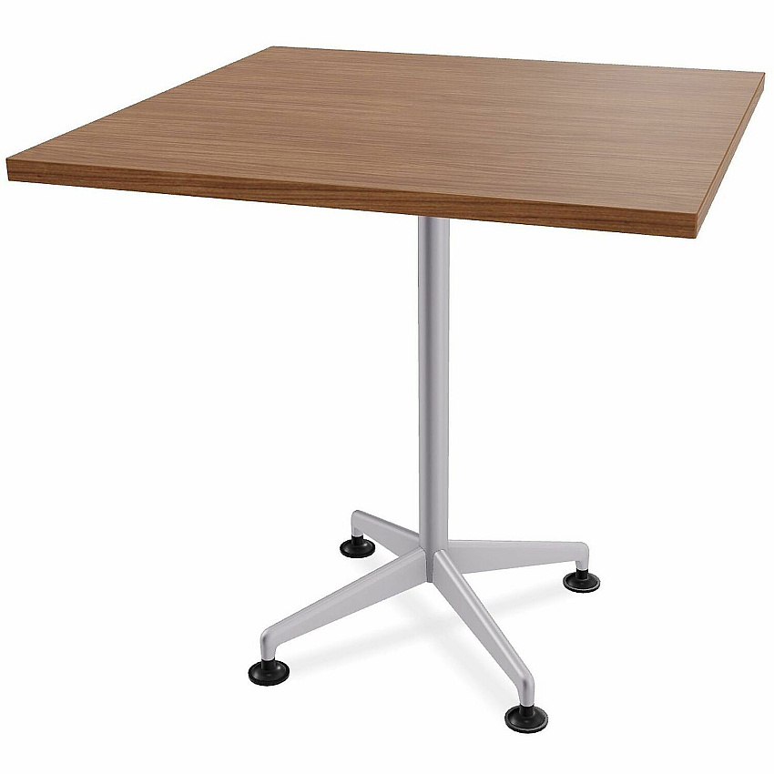 SpecialT Special-T ZIA Series Hospitality Tables Collection Square Top - Powder Coated X-shaped Base - Mid-Century Modern Style x 36" Table Top Width x 36" Table Top Depth - 36" Height - Hospitality, Office - Assembly Required - Walnut - Hig (ZIAH19MSWA8)