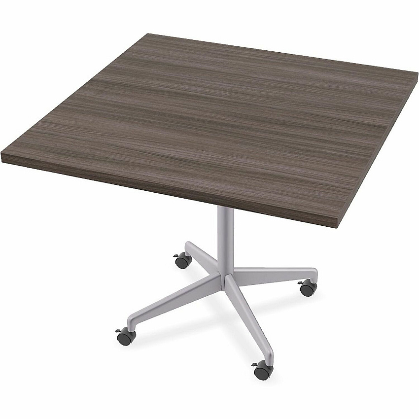 SpecialT Special-T ZIA Series Hospitality Tables Collection Square Top - Powder Coated X-shaped Base - Mid-Century Modern Style x 36" Table Top Width x 36" Table Top Depth - 29" Height - Hospitality, Office - Assembly Required - Gray Driftwo (ZIAH37MSGD6)