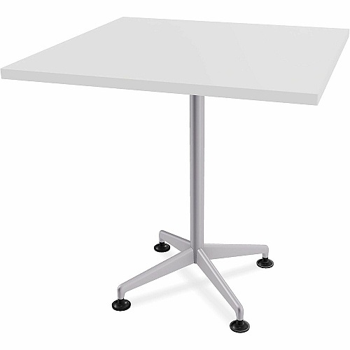 SpecialT Special-T ZIA Series Hospitality Tables Collection Square Top - Powder Coated X-shaped Base - Mid-Century Modern Style x 36" Table Top Width x 36" Table Top Depth - 36" Height - Hospitality, Office - Assembly Required - White - High (ZIAH19MSWH8)