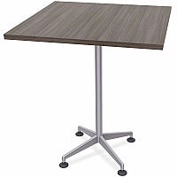 SpecialT Special-T ZIA Series Hospitality Tables Collection Square Top - Powder Coated X-shaped Base - Mid-Century Modern Style x 36" Table Top Width x 36" Table Top Depth - 42" Height - Hospitality, Office - Assembly Required - Gray Driftwo (ZIAH27MSGD8)