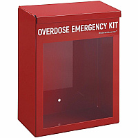 Victor Non-Locking Overdose Cabinet Durable, Wall Mountable - Red - Steel, Acrylic - 1 Each (PB2959)
