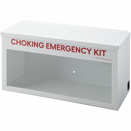 Victor Emergency Choking Cabinet 14" Width x 5.3" Depth x 7" Height - Wall Mountable, Durable, Heavy Duty - White - Steel - 1 Each (PB3040)