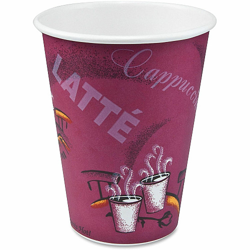 Solo 12 oz Bistro Design Disposable Paper Cups (412SIN0041)