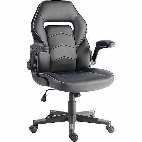NuSparc SpawnSafe Antimicrobial Gaming Chairs Polyurethane, Nylon - Black, Gray - 1 Each (FCH202VUGY)