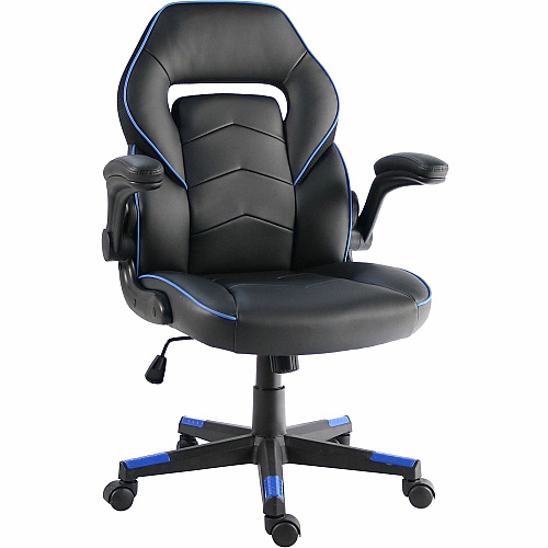 NuSparc SpawnSafe Antimicrobial Gaming Chairs Polyurethane, Nylon - Black, Blue - 1 Each (FCH202VUBE)