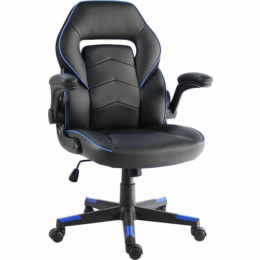 NuSparc SpawnSafe Antimicrobial Gaming Chairs Polyurethane, Nylon - Black, Blue - 1 Each (FCH202VUBE)