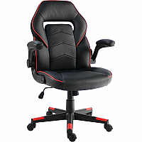 NuSparc SpawnSafe Antimicrobial Gaming Chairs Polyurethane, Nylon - Black, Red - 1 Each (FCH202VURD)