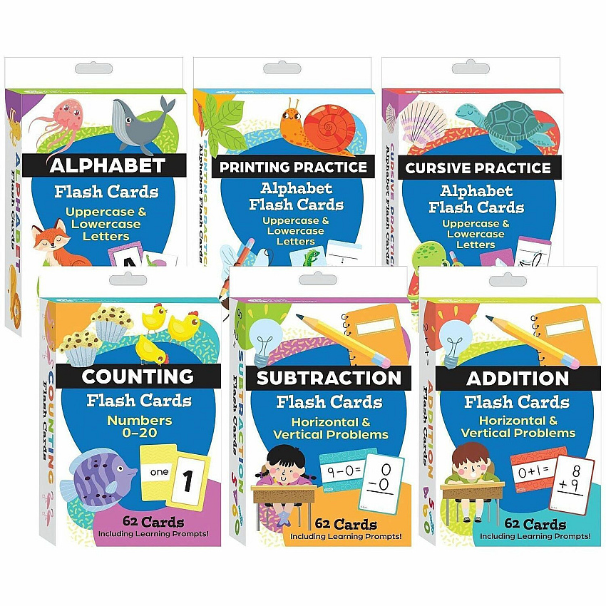 Shell Education Teacher Created Materials Math & Literacy Flash Card Set Skill Learning: Mathematics - 1 Each (155913)