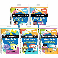 Shell Education Teacher Created Materials Math Flash Cards Set Skill Learning: Multiplication, Counting, Addition, Subtraction, Division, Mathematics - 3-13 Year - 1 Each (161146)