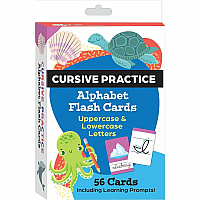 Shell Education Teacher Created Materials Cursive Practice Alphabet Flash Cards Skill Learning: Alphabet - 1 Each (155899)