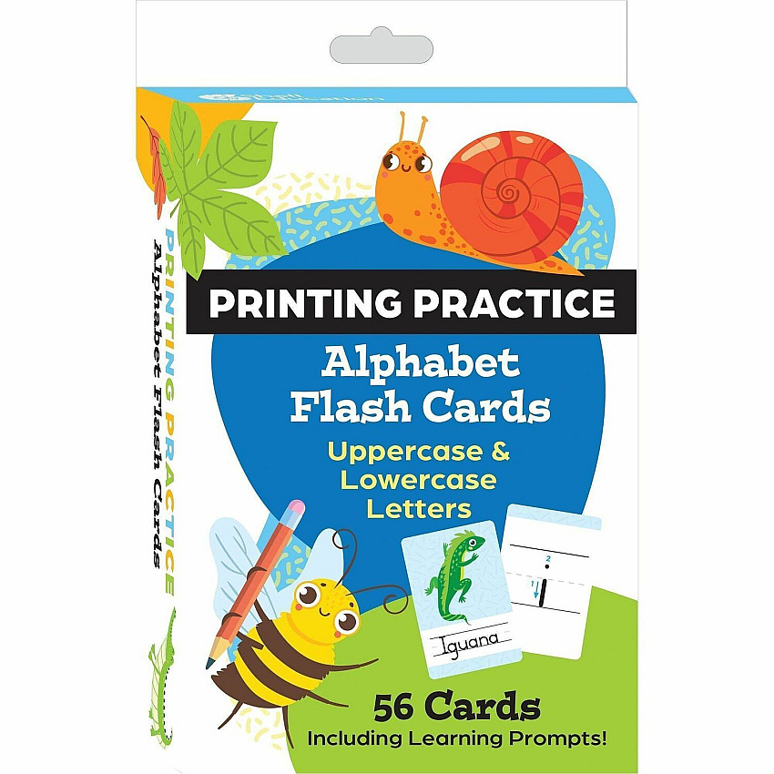 Shell Education Teacher Created Materials Printing Practice Alphabet Flash Cards Theme/Subject: Fun - Skill Learning: Alphabet, Practice, Uppercase Letters, Lowercase Letters, Flipping, Sorting - 3-10 Year - 1 Each (155898)