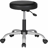 NuSparc Anti-Microbial PVC Backless Stool Black - Polyvinyl Chloride (PVC) - 1 Each (FCH205VNBK)