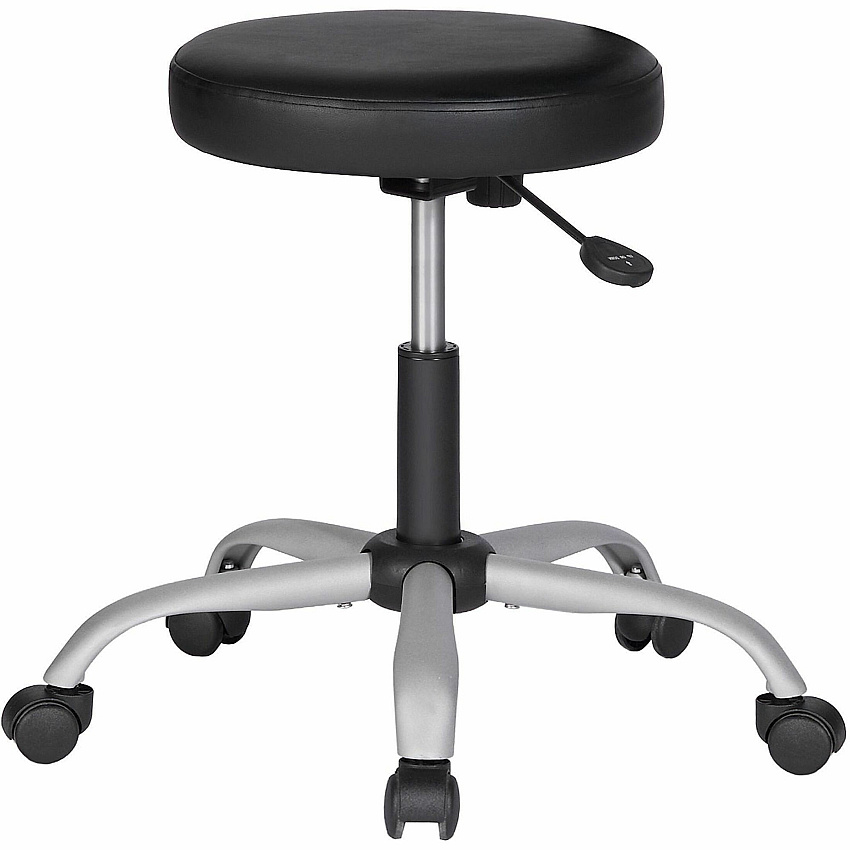 NuSparc Anti-Microbial PVC Backless Stool Black - Polyvinyl Chloride (PVC) - 1 Each (FCH205VNBK)