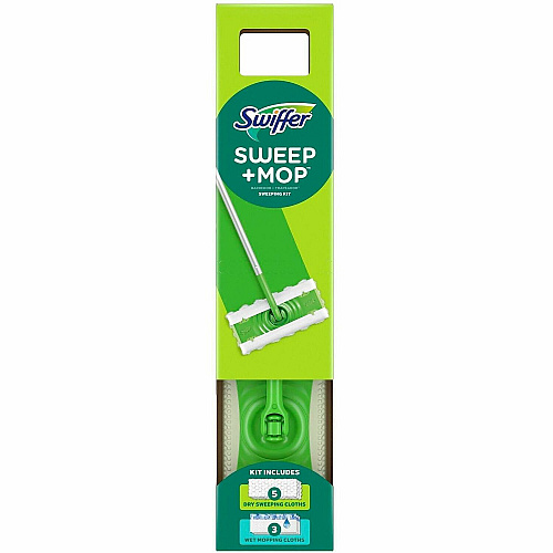 Swiffer Sweep and Mop Deluxe, 2-in-1 Floor Mopping and Sweeping Kit (16519)