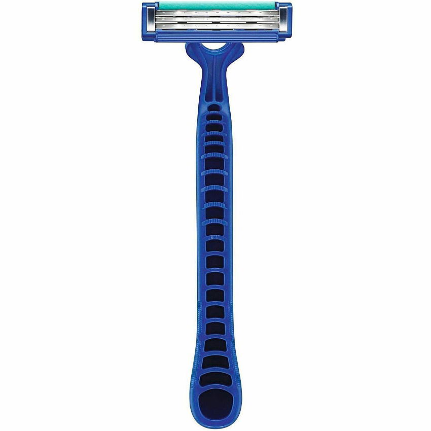Gillette Shaving Razor Textured Handle - Blue - 1360 / Carton - Comfortable (03915)