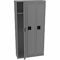 Tennsco Single-Tier 3-Wide Steel Lockers 1 Shelve(s) - 1 Tier(s) - Vandal Resistant - for Office, School, Industrial - Overall Size 72