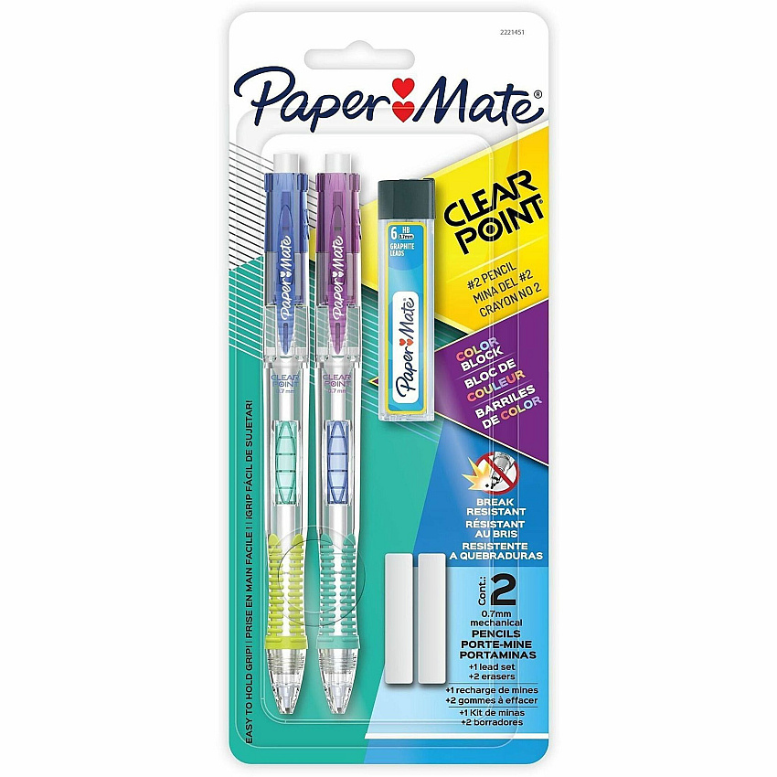 Paper Mate Clearpoint Mechanical Pencil 0.7 mm Lead - 2 / Pack (2221451)