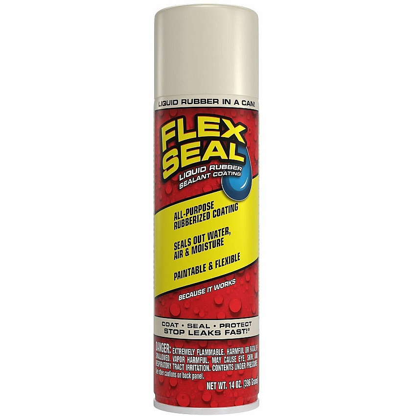 FLEX SEAL Liquid Rubber Sealant Coating Spray Synthetic Rubber - Brite - 0.87 lb - 1 - 6 / Carton (FSB20)