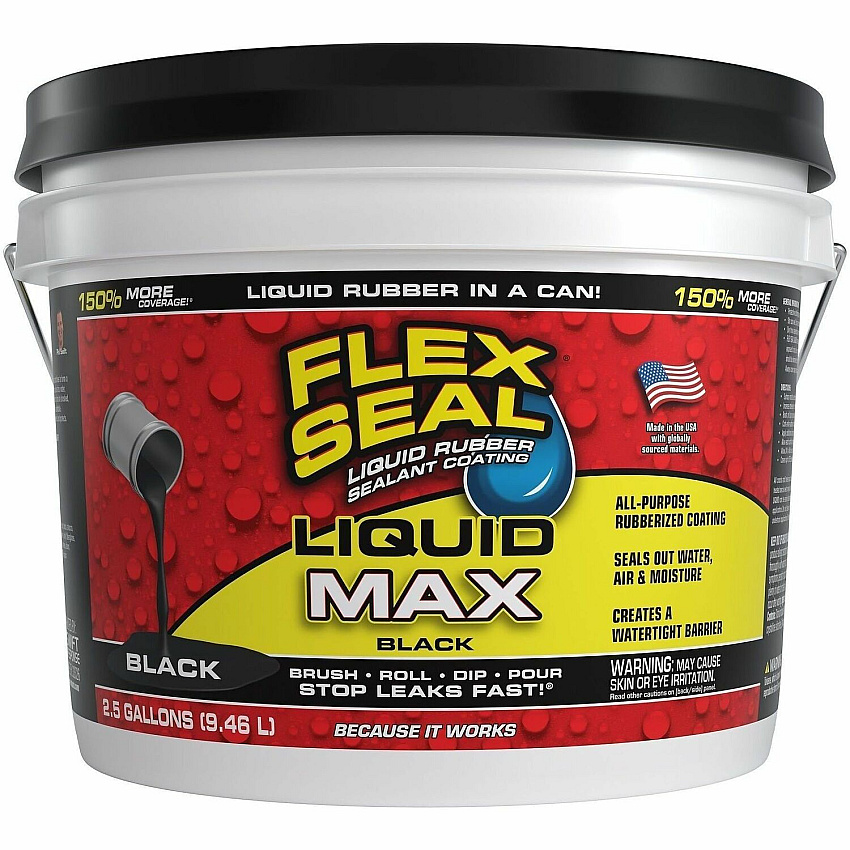 FLEX SEAL Sealant Synthetic Rubber - Black - 19.99 lb - 1 - 1 Carton (LFSMAXBLK02)