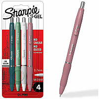 Sharpie S-Gel Gel Pen 0.7 mm Pen Point - Retractable - Black Ink - Gel-based - Assorted Barrel - Writing - 4 / Pack (2226124)