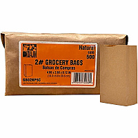 AJM #2 Kraft Paper Grocery Bags (GB02NP5CES)