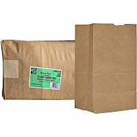 AJM #20 Squat Heavy-Duty Kraft Paper Grocery Bags (SQ50NP5CHDES)