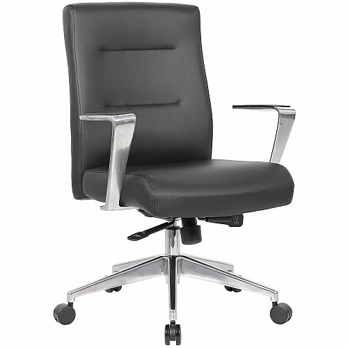 Boss Modern Conference Chair Black - Armrest - 1 Each (8886ALAMBK)