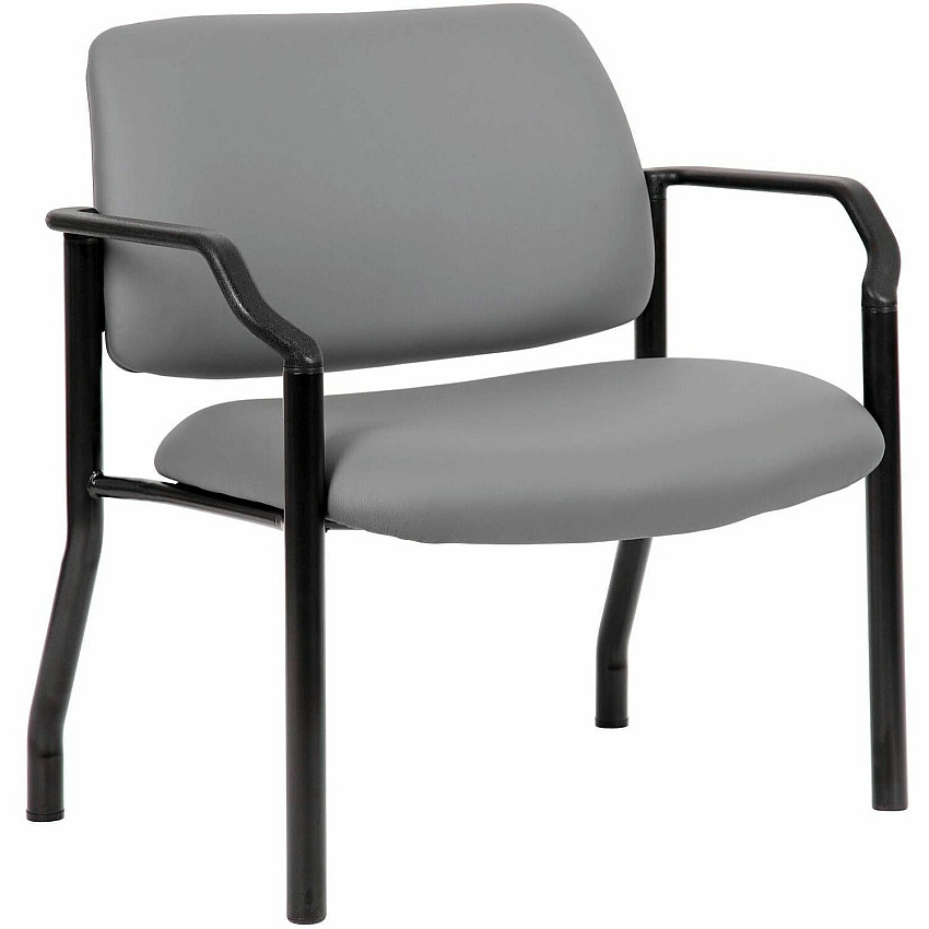 Boss Mid-back Guest Chair Mid Back - Gray - Vinyl - 1 Each (9591AMGY500)
