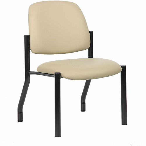 Boss Mid-back Guest Chair Mid Back - Beige - Vinyl - 1 Each (9595AMBG)