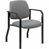 Boss Mid-back Guest Chair Mid Back - Gray - Vinyl - 1 Each (9591AMGY)