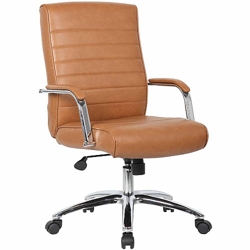 Boss Ribbed Executive Conference Chair Caramel - 1 Each (696CRBCML)