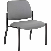 Boss Mid-back Guest Chair Mid Back - Gray - Vinyl - 1 Each (9595AMGY400)