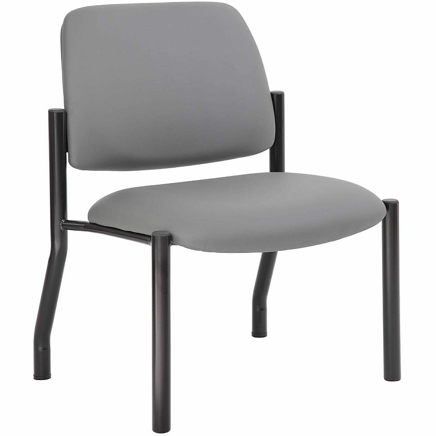 Boss Mid-back Guest Chair Mid Back - Gray - Vinyl - 1 Each (9595AMGY400)